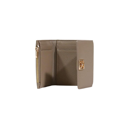Cartera De Piel Beige Calvin Klein