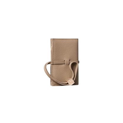 Billetera Femenina De Piel Beige Calvin Klein Emblem Hw