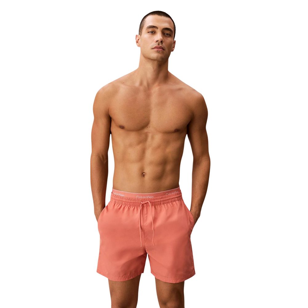 Calvin Klein Jeans Shorts De Natación Poliéster Reciclado Naranja
