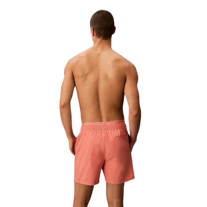 Calvin Klein Jeans Shorts De Natación Poliéster Reciclado Naranja