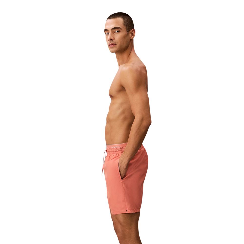 Calvin Klein Jeans Shorts De Natación Poliéster Reciclado Naranja