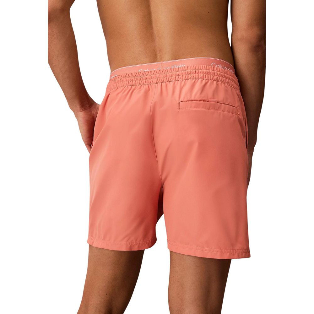 Calvin Klein Jeans Shorts De Natación Poliéster Reciclado Naranja