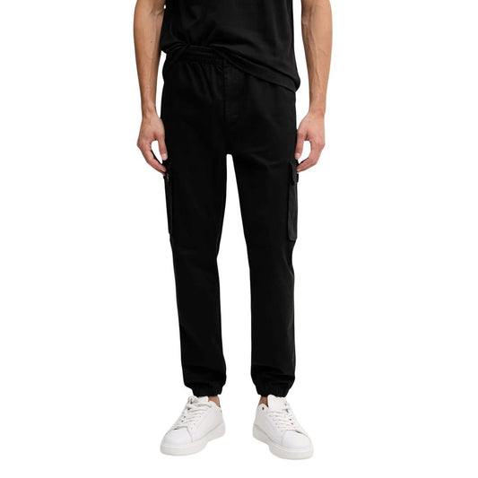 Calvin Klein Jeans Black Cotton Casual Pants