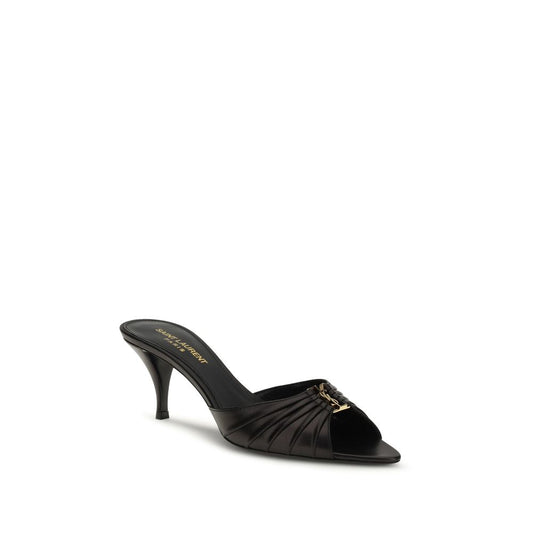 Sandalias Saint Laurent Bos Taurus - Piel de Becerro Negra