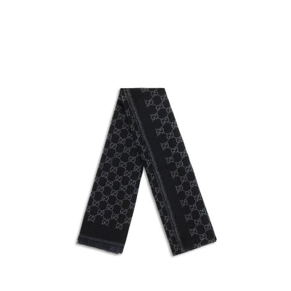 Gucci Black Wool Oves Aries Foulard