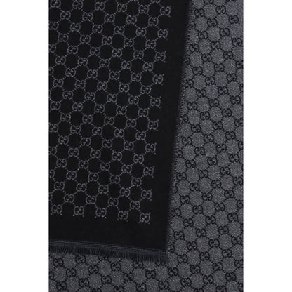 Gucci Black Wool Oves Aries Foulard