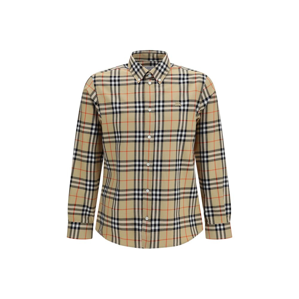 Burberry Beige Cotton Patterned Shirt