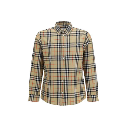 Burberry Beige Cotton Patterned Shirt