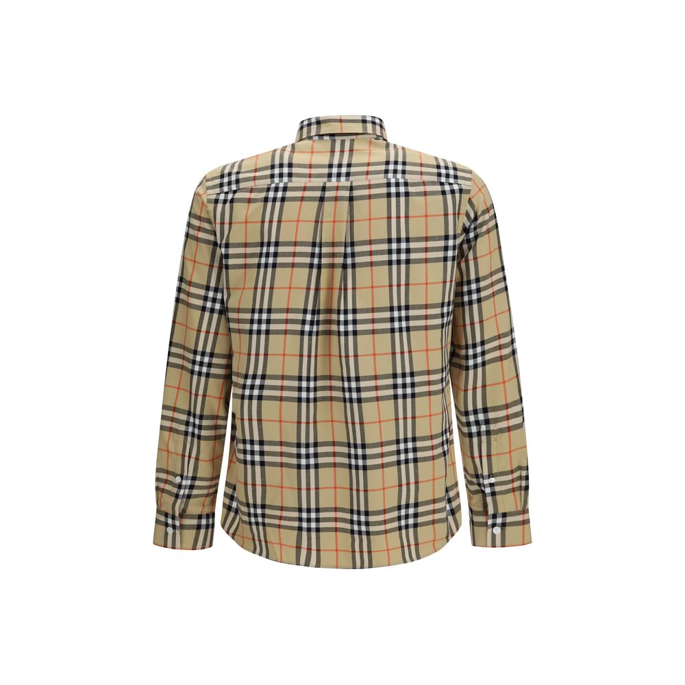Burberry Beige Cotton Patterned Shirt