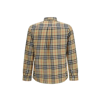 Burberry Beige Cotton Patterned Shirt
