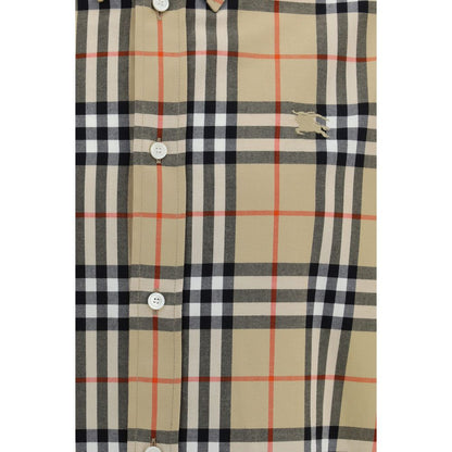 Burberry Beige Cotton Patterned Shirt