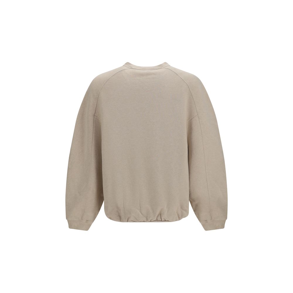 Sweat-shirt en coton beige Jacquemus