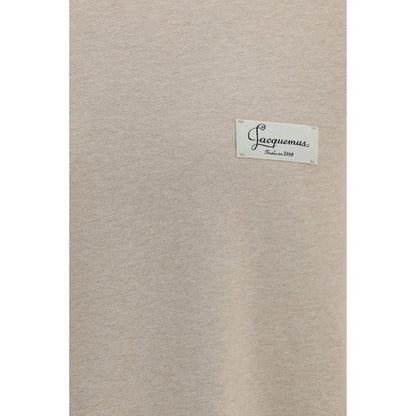 Sweat-shirt en coton beige Jacquemus