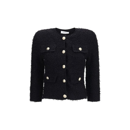 Balmain Black Viscose Full-Length Jacket