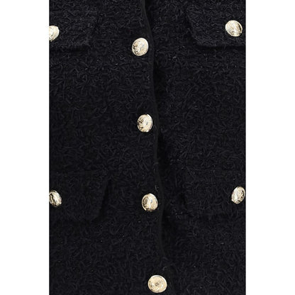 Balmain Black Viscose Full-Length Jacket