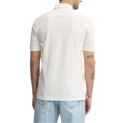 Armani Exchange White Cotton Polo Shirt