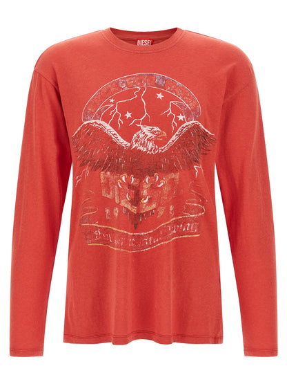 Diesel Red Cotton T-Shirt