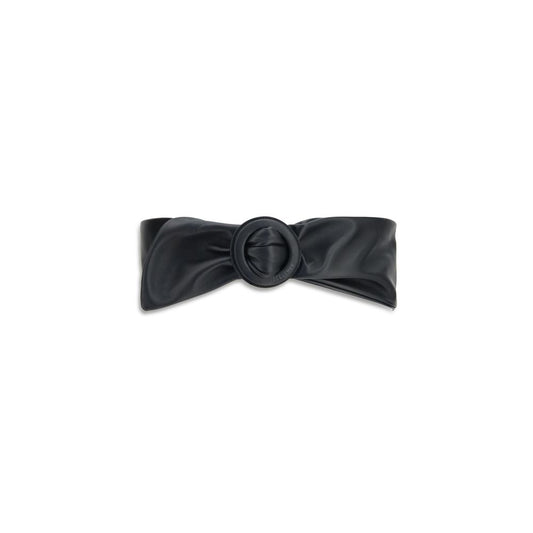 Ceinture taille haute Jacquemus en cuir de veau noir Bos Taurus
