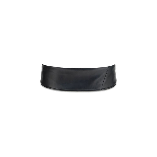 Ceinture taille haute Jacquemus en cuir de veau noir Bos Taurus
