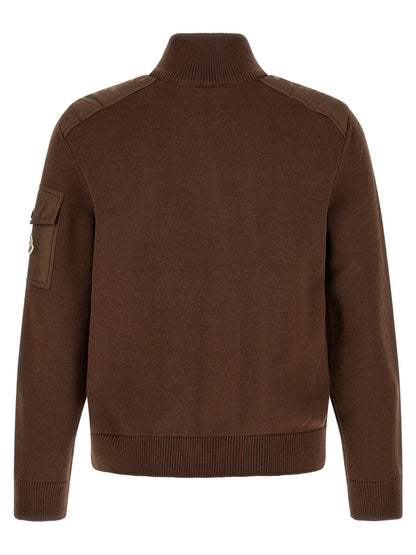 Moncler Brown Polyamide Cardigan