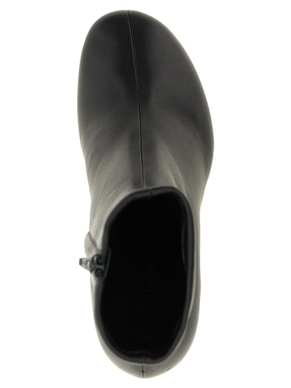 Jacquemus Black Lamb Leather Ankle Boots