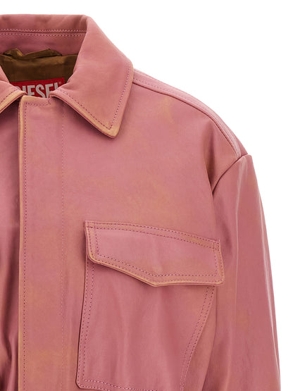 Diesel Multicolor Lamb Leather Jacket