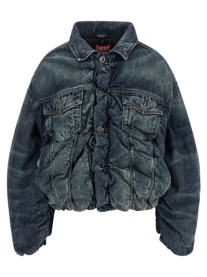 Diesel Blue Cotton Denim Jacket