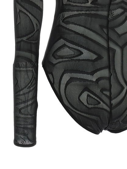 Emilio Pucci Black Polyamide Bodysuit