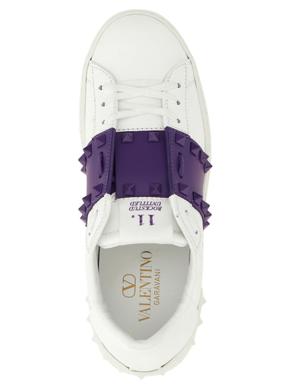 Valentino Garavani Purple Calfskin Low Top Sneakers