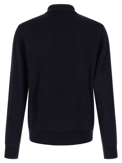 Dolce & Gabbana Blue Virgin Wool Polo Shirt