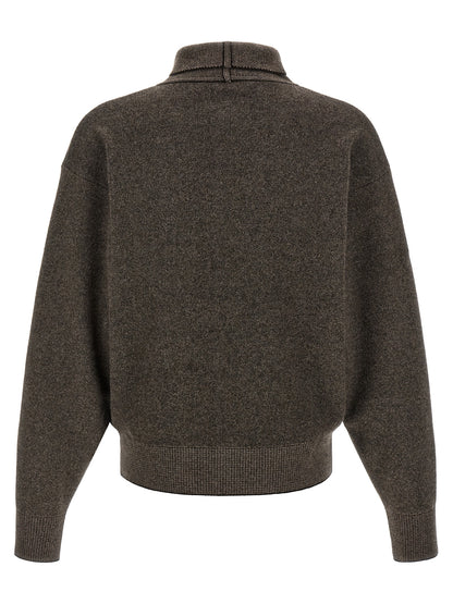 Jacquemus Brown Merino Wool Cardigan