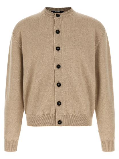 Jacquemus Beige Merino Wool Cardigan