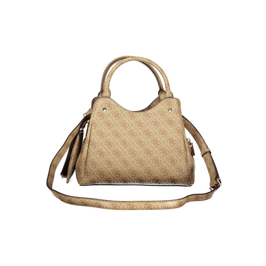 Sac Guess Jeans Beige en Polyuréthane pour Femme Avec Bandoulière Amovible Et Compartiments