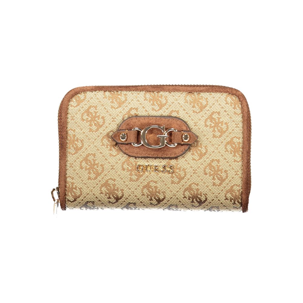 Portefeuille Guess Jeans Beige Polyester pour Femme