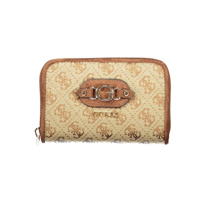 Portefeuille Guess Jeans Beige Polyester pour Femme