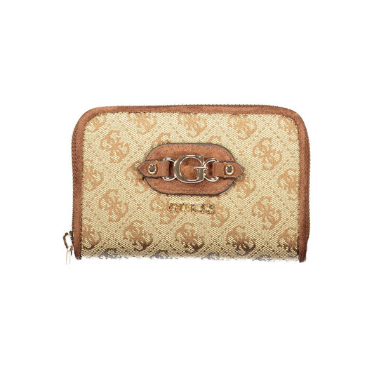 Portefeuille Guess Jeans Beige Polyester pour Femme