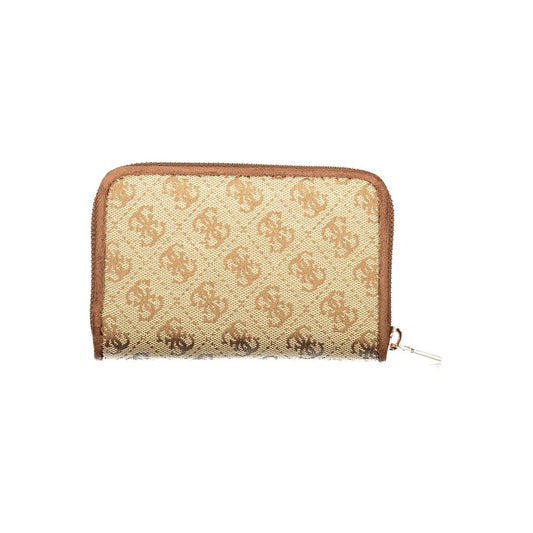 Portefeuille Guess Jeans Beige Polyester pour Femme