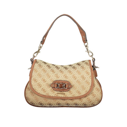Sac Guess Jeans beige en polyester pour femme avec bandoulière réglable
