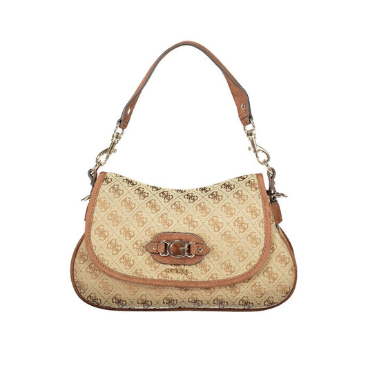 Sac Guess Jeans beige en polyester pour femme avec bandoulière réglable