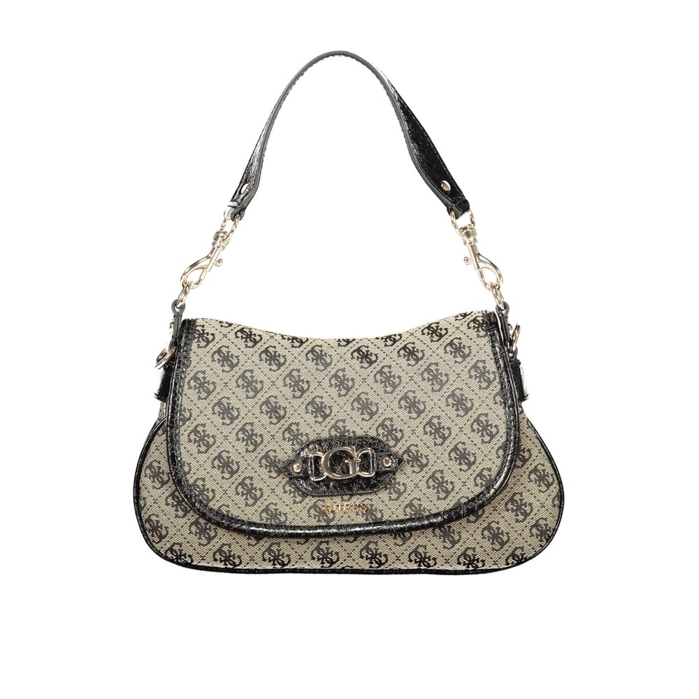 Sac Guess Jeans Nero en polyester pour femme avec bandoulière réglable et amovible
