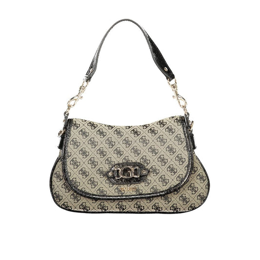 Sac Guess Jeans Nero en polyester pour femme avec bandoulière réglable et amovible