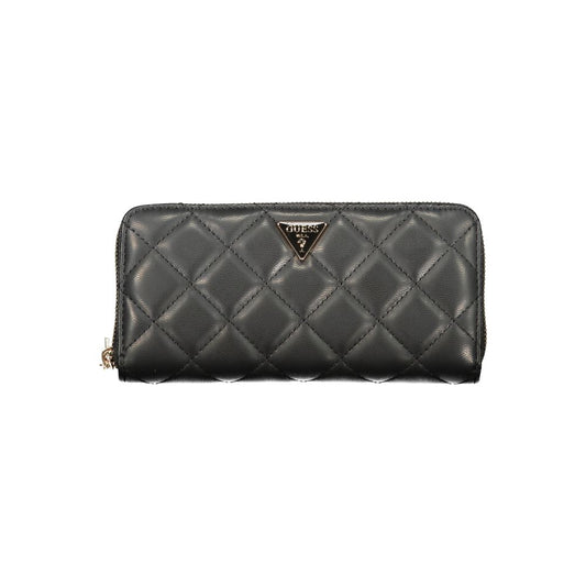 Portefeuille Guess Jeans noir en polyuréthane pour femme