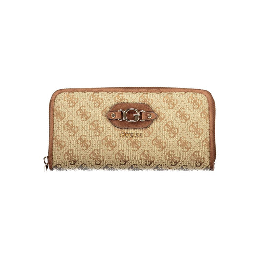 Portefeuille Guess Jeans Beige Polyester pour Femme