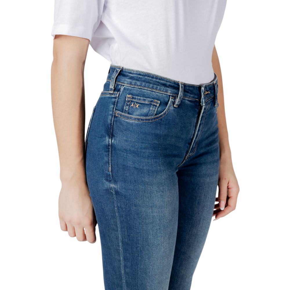 Armani Exchange Blue Cotton Skinny Jeans