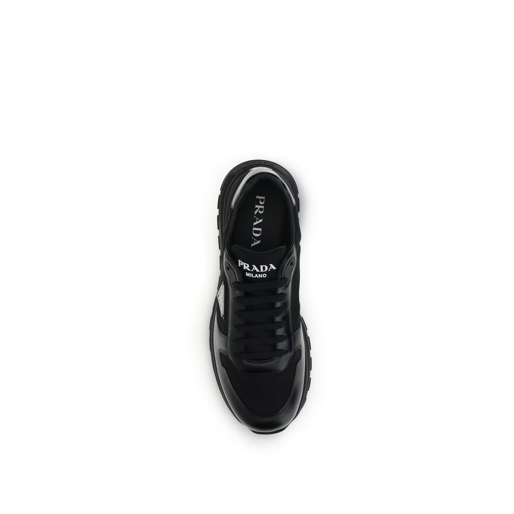 Baskets de sport Prada en polyamide recyclé noir