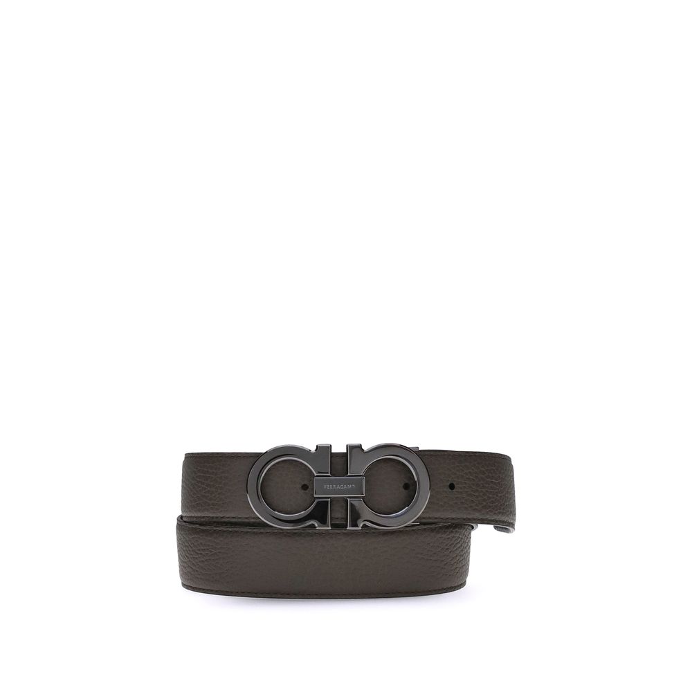 Ceinture régulière Ferragamo en cuir de veau marron Bos Taurus
