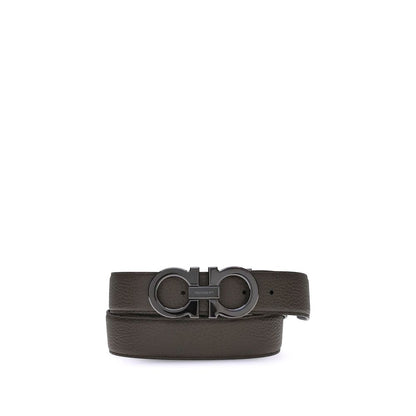 Ceinture régulière Ferragamo en cuir de veau marron Bos Taurus