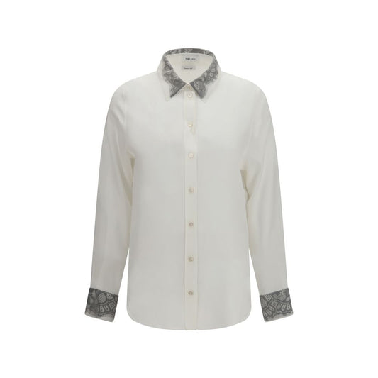 Camisa de vestir de seda blanca Alexander McQueen
