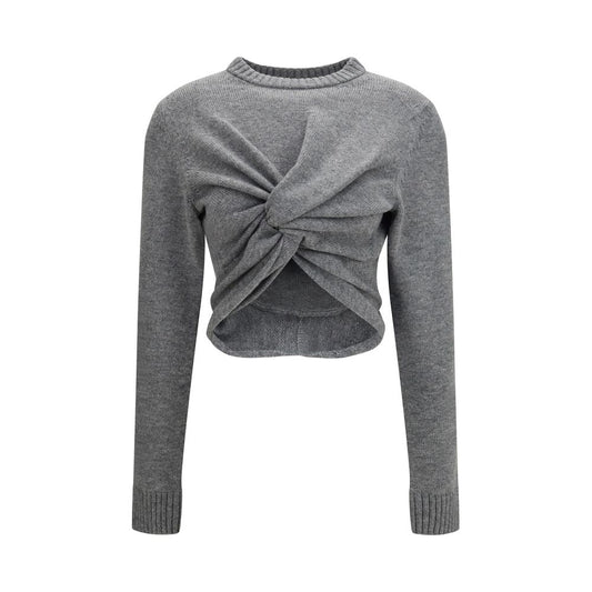 Balenciaga Gray Wool Oversized Sweatshirt