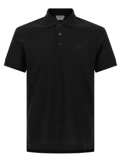 Burberry Black Cotton Polo Shirt